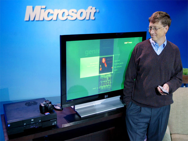 Gates mit der XP Media Center Edition