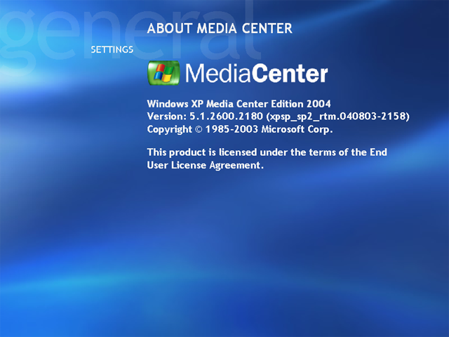 XP Media Center Edition