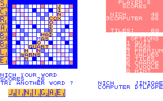 Screenshot of Computer Scrabble