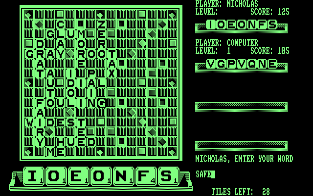 Screenshot of Computer Scrabble Deluxe