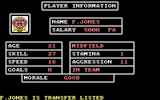 Screenshot of Jimmy's Soccer Manager