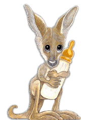 joekangaroo with joey with a bottle of milk animation