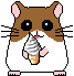 hamster with ice cream  animation