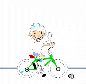crash on  bicycle animation
