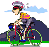 racing cyclist animation