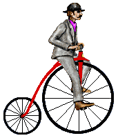 penny farthing bicycle animation
