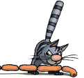 cat and sausages animation