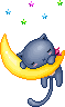 cat and moon animation