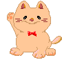 cat waving animation