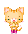 cat eating animation