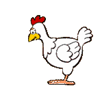 white chicken and worm animation