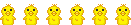 row of chicks animation