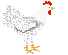 white hen animation