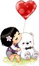 girl with balloon  animations