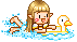 girl swimming animations