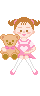 girl with teddy bear  animations