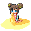  girl building a sandcastle animations