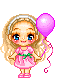 little girl with  a baloon  animations