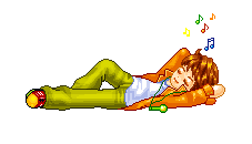 boy laying down with music  animations