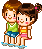  two children animations