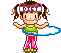 girl with hoola hoop  animations
