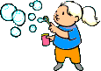 girl blowing bubbles  animations
