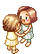  two little girls jumping animations