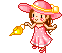 little girl watering  animations