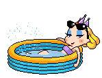 girl in paddling pool  animations