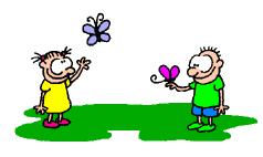 boy and girl with butterflies animations