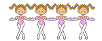  line of ballet dancers animation