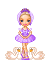  ballet dancer with swans animation