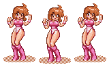 three girl dancers  animation