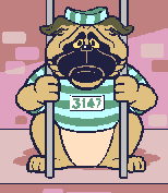 dog behind bars animations