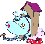 bulldog in kennel animations