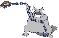 dog swinging chain and collar animations