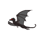 multi coloured dragon  animation
