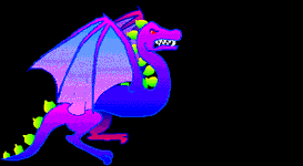 purple blue dragon animation
