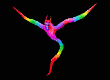 multi coloured dragon animation
