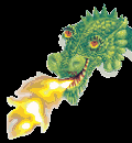 green dragon head animation