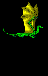 green and yellow dragon animation