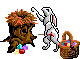 rabbit hiding eggs  amimation