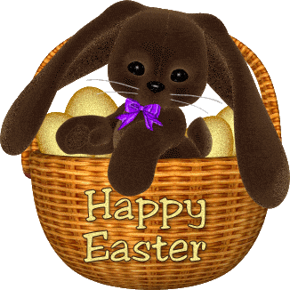 Happy Easter  Bunny in Basket amimation