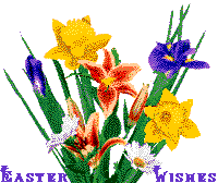 Easter Wishes Flowers  amimation