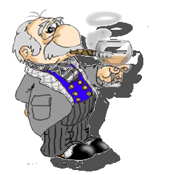 old man drinking and smoking   animation