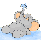 elephant spouting water animation
