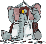 elephant cutting its hair  animation