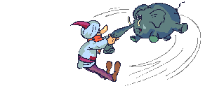 elephant being swung round   animation
