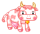 pink cow    animation