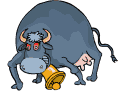 cow with bell    animation